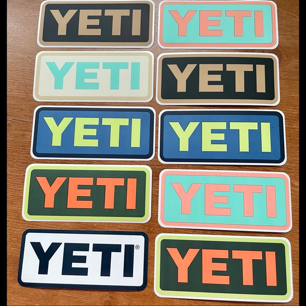 10 - Yeti Logo Stickers
